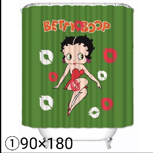 ①Betty Boop ベティちゃん 可愛い シャワーカーテン ドレス 1点限り