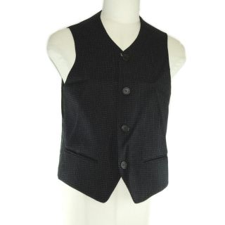 アルマーニ(Armani)のジョルジオアルマーニ Gilet Uomo HE1844 黒 メンズ(ベスト)