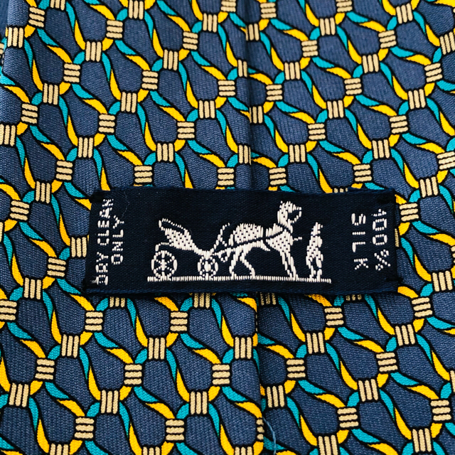 Hermes(エルメス)のHERMES ネクタイ シルク 総柄 ネイビー メンズのファッション小物(ネクタイ)の商品写真