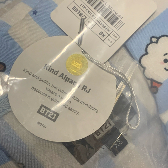 防弾少年団(BTS)(ボウダンショウネンダン)の【公式】HUNT × BT21 RJ パジャマ XS JIN ジン 着用 愛用 レディースのルームウェア/パジャマ(パジャマ)の商品写真