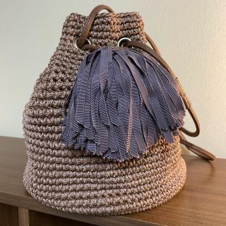 ラドロー(LUDLOW)の[にゃっ様専用]LUDLOW☆コードタッセルポシェット/モーブ／巾着バック(ショルダーバッグ)