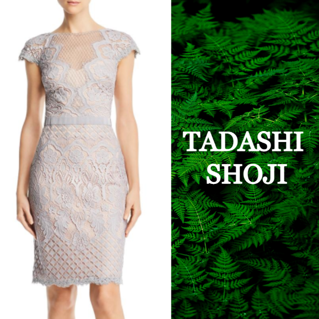 SALE☆【TADASHI SHOJI】レースイリュージョンパーティードレス