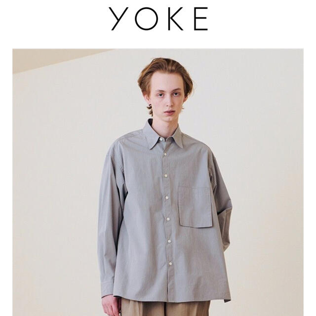 YOKE フルオープンストライプシャツ