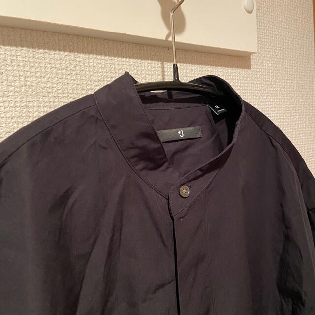 UNIQLO(ユニクロ)の美品　スーピマコットンオーバーサイズシャツ　黒　+J Mサイズ メンズのトップス(シャツ)の商品写真