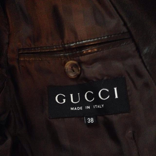 Gucci(グッチ)のグッチレザージャケット レディースのジャケット/アウター(テーラードジャケット)の商品写真