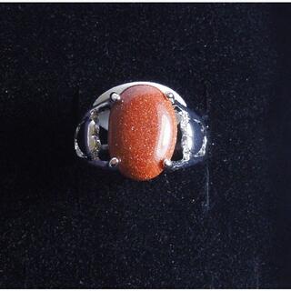 28　 新品 指輪 ファッションリング ゴールドサンドストーン 茶金石 金砂石(リング(指輪))