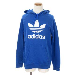 アディダス(adidas)の美品✨アディダス　パーカー　青　春服(パーカー)