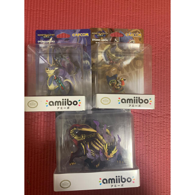 amiibo  オトモアイルー オトモガルク マガイマガド モンハンライズセット