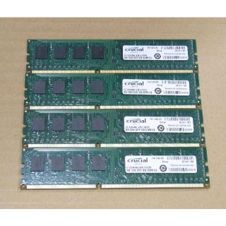 DDR3メモリー 32GB(8GB×4) PC3-12800 デスクトップPC用(PCパーツ)