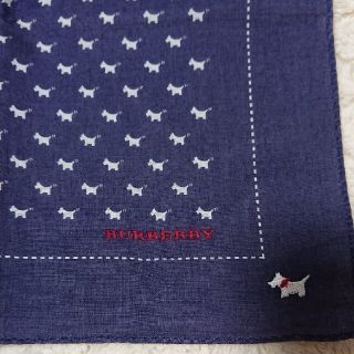 バーバリー(BURBERRY)の《used》BURBERRY 犬 刺繍 ハンカチ(ハンカチ)