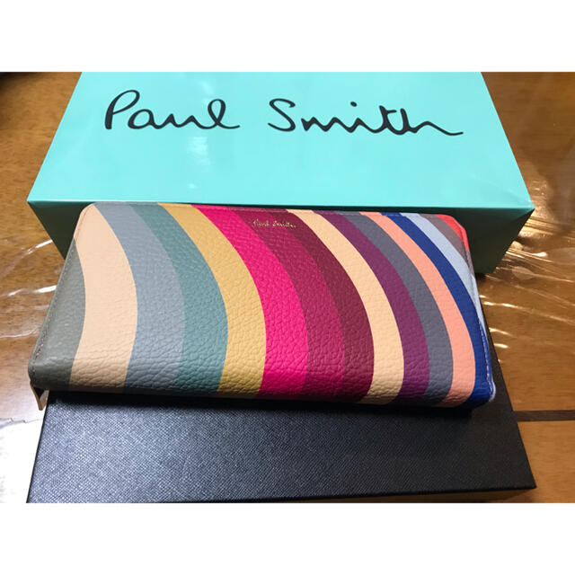 Paul Smith ラウンドジップ長財布 PWスワール 超人気新品