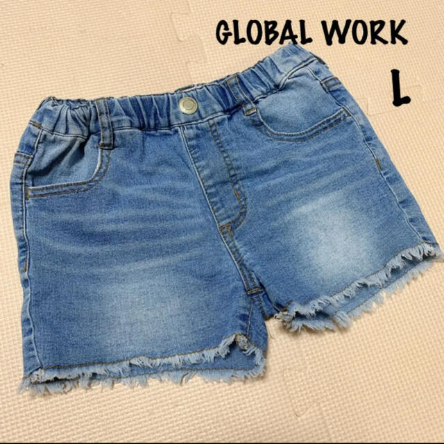 GLOBAL WORK(グローバルワーク)のグローバルワーク：デニムショートパンツ Lサイズ キッズ/ベビー/マタニティのキッズ服女の子用(90cm~)(パンツ/スパッツ)の商品写真