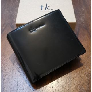 タケオキクチ(TAKEO KIKUCHI)のtk.　新品　メンズ　コードバン　レザーウォレット(ブラック)(折り財布)