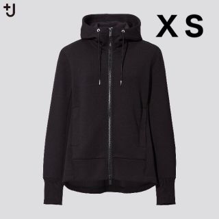 ユニクロ(UNIQLO)のユニクロ ジルサンダー ドライスウェットフルジップパーカ XSサイズ 黒 +J(パーカー)