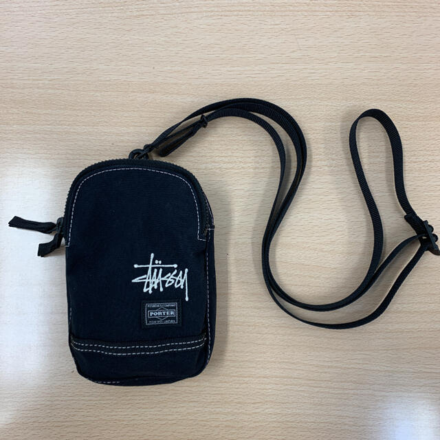 PORTER × stussy コラボダブルネーム　ネックポーチバッグ