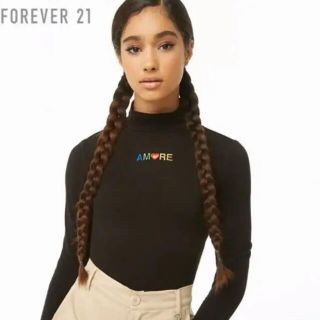 フォーエバートゥエンティーワン(FOREVER 21)のforever21 アムールハイネックカットソー (カットソー(長袖/七分))