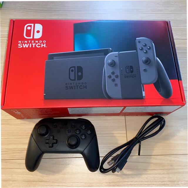 エンタメホビーNintendo Switch Joy-Conグレー　※Proコントローラー付き