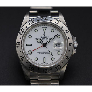 ロレックス(ROLEX)のROLEX EXPLORER 2 16570 白 2000年 P品番 ダブルバッ(腕時計(アナログ))