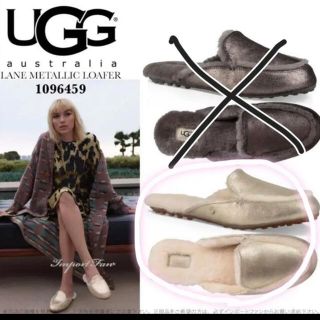 アグ(UGG)の送料無料★UGGメタリックスリッパ★25㎝！(サンダル)