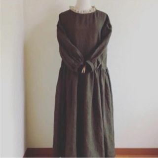 ネストローブ(nest Robe)のワンピース　作家さん　ハンドメイド　未使用　上質リネン(ロングワンピース/マキシワンピース)