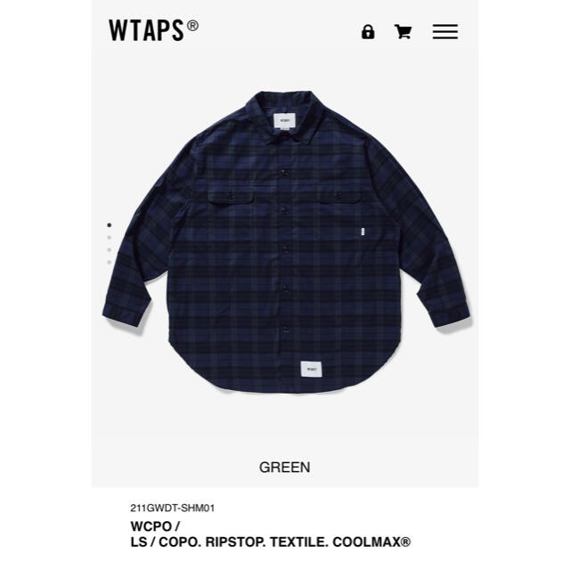 wtaps wcpo02 シャツ　グリーン　M