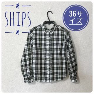 シップス(SHIPS)のシップス　SHIPS レディースシャツ　チェック　36サイズ　定番　大人気(シャツ/ブラウス(長袖/七分))