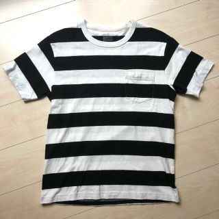 ムジルシリョウヒン(MUJI (無印良品))の無印　太ボーダーTシャツ　メンズ　　※期間限定セール(Tシャツ/カットソー(半袖/袖なし))