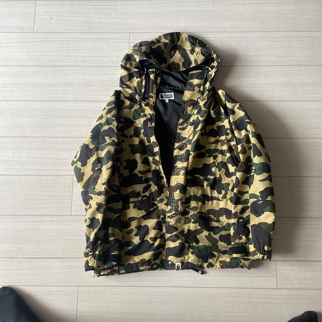 A BATHING APE スノボジャケット 1st CAMO イエロー