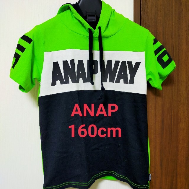 ANAP(アナップ)のあいりん様専用︰ANAP 半袖パーカー 160cm キッズ/ベビー/マタニティのキッズ服男の子用(90cm~)(Tシャツ/カットソー)の商品写真