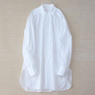 45R⭐未使用⭐フリルブラウス⭐白-