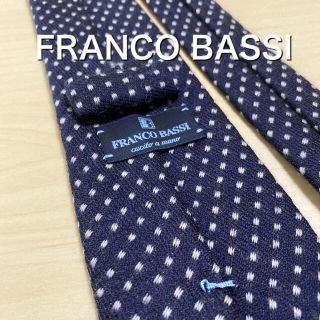 フランコバッシ(FRANCO BASSI)のセール【美品】FRANCO BASSI ネイビー　ドット　ネクタイ(ネクタイ)