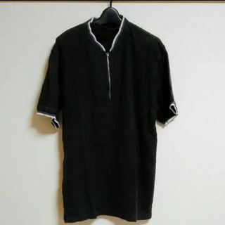 ユニクロ(UNIQLO)のユニクロ　黒　Tシャツ　ポロシャツ生地(Tシャツ/カットソー(半袖/袖なし))