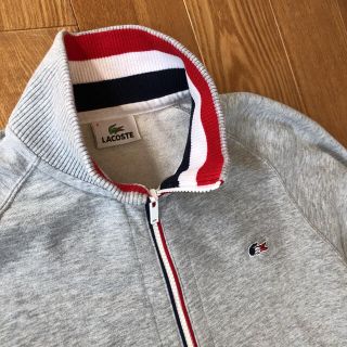 ラコステ(LACOSTE)のラコステ　ジップアップスウェット　グレー　サイズ4(スウェット)