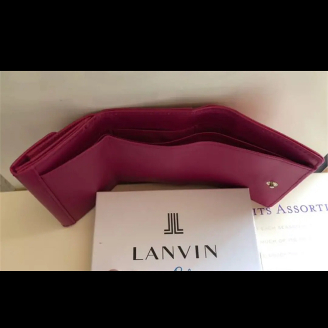 LANVIN en Bleu(ランバンオンブルー)のランバンオンブルー コンパクト折り財布　コインケース 付き　ピンク レディースのファッション小物(財布)の商品写真