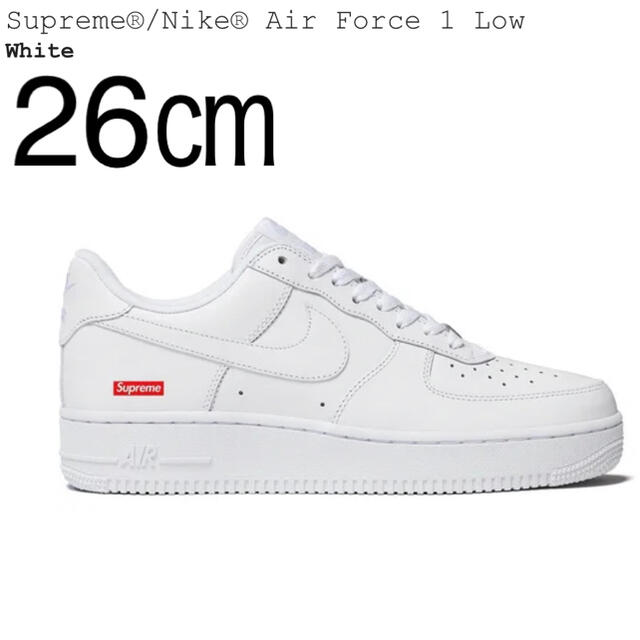 Supreme(シュプリーム)の26㎝ Supreme / Nike Air Force 1 Low White メンズの靴/シューズ(スニーカー)の商品写真