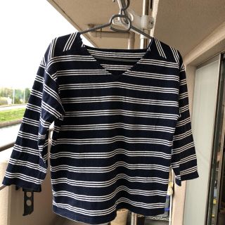 ユニクロ(UNIQLO)のユニクロボーダー９分袖シャツ(Tシャツ(長袖/七分))