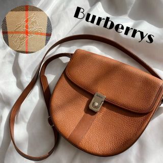 バーバリー(BURBERRY)の【美品】バーバリー　本革　ショルダーバッグ　ノバチェック　茶　シャドーホース(ショルダーバッグ)