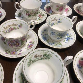 ロイヤルアルバート(ROYAL ALBERT)のご購入者決まりました　ロイヤルアルバート　フラワーオブザマンス　カップ&ソーサー(グラス/カップ)