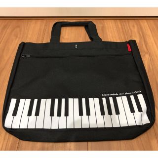 【新品・未使用】piano line ポケット付きレッスンバッグ(レッスンバッグ)