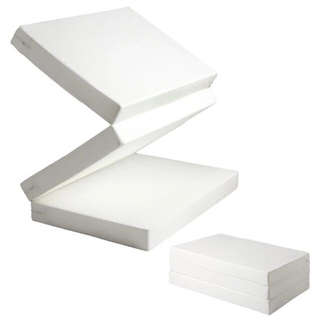 高反発３つ折りマットレス　シングルベッド　ホワイト　高品質　厚手10cm　収納型(マットレス)
