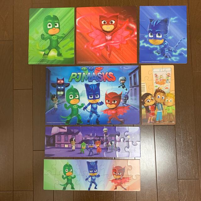 Disney(ディズニー)のパジャマスク(PJ MASKS)パズル7枚セット エンタメ/ホビーのおもちゃ/ぬいぐるみ(その他)の商品写真