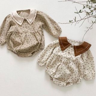 プチバトー(PETIT BATEAU)の【新品】お花柄ロンパース(ロンパース)