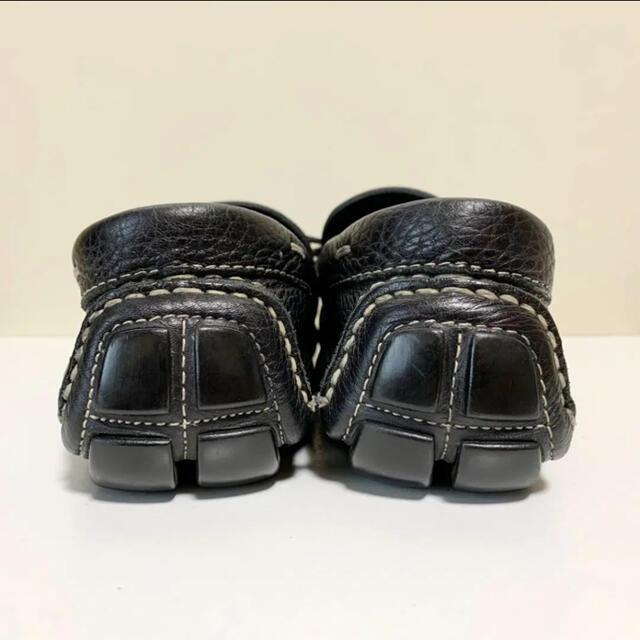 PRADA(プラダ)の良品 プラダ PRADA シュリンクレザー ドライビングシューズ 黒 イタリア製 メンズの靴/シューズ(スリッポン/モカシン)の商品写真