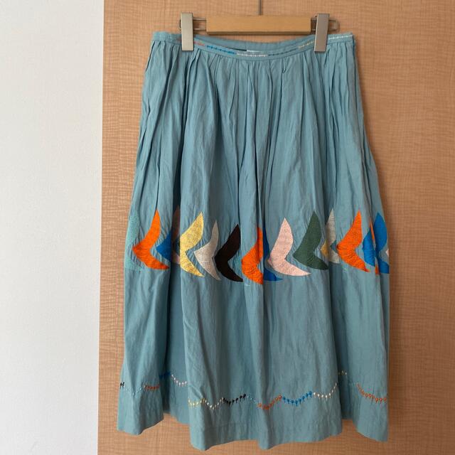 お値下げミナペルホネンbirdランドリードレス新品タグ付き - ひざ丈 お値下げミナペルホネンbirdランドリードレス新品タグ付き - ひざ丈