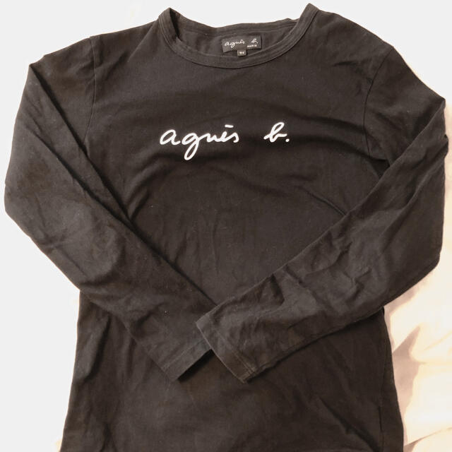 agnes b.(アニエスベー)のAgnes b ロゴロンT ブラック レディースのトップス(Tシャツ(長袖/七分))の商品写真