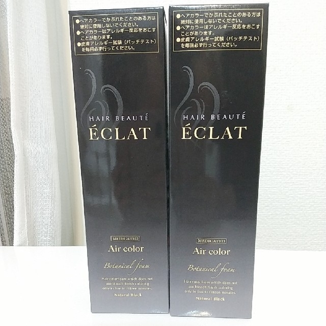 ヘアボーテ エクラ ボタニカル エアカラーフォーム  ブラック 150g×2