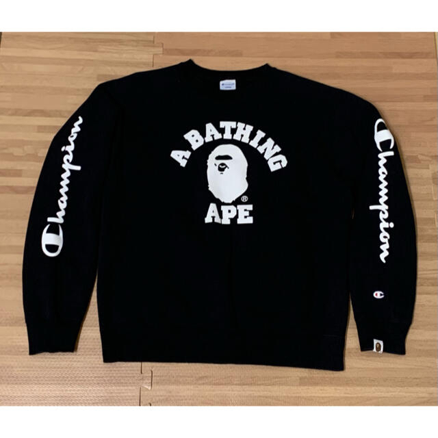 A BATHING APE(アベイシングエイプ)の★激レア★ APE × チャンピオン スウェット トレーナー L シャーク メンズのトップス(スウェット)の商品写真