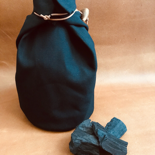 Black Canvas Charcoal bagチャコールバッグ ハンドメイド 1