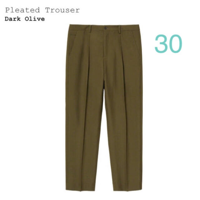 【30】 Supreme Pleated Trouser Dark Oliveのサムネイル