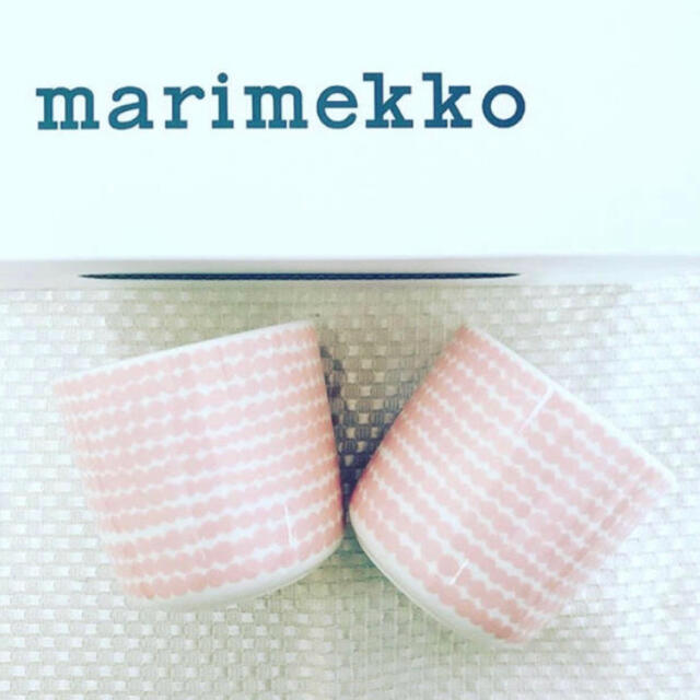 marimekko(マリメッコ)の再入荷！マリメッコ ラテマグ シイルトラプータルハ　ピンク インテリア/住まい/日用品のキッチン/食器(グラス/カップ)の商品写真
